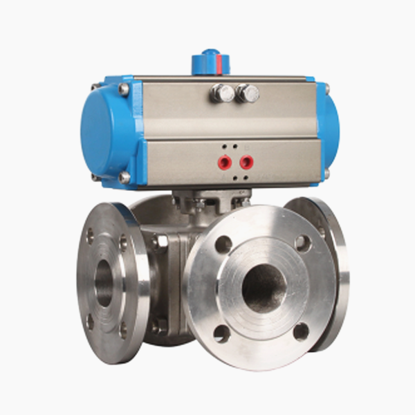 Q646F氣動(dòng)四通球閥