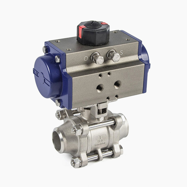 Q661F氣動(dòng)三片式焊接球閥