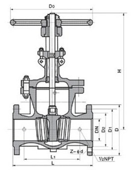 Z41F46襯氟閘閥(圖1) Z41F46襯氟閘閥(圖1)