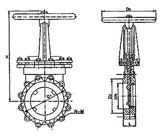 梅花型刀閘閥(圖3) 梅花型刀閘閥(圖3)