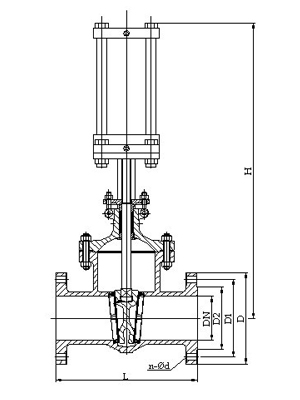 Z641H氣動(dòng)法蘭閘閥(圖1)