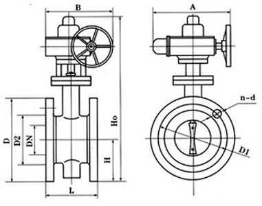 D941F防爆電動襯氟法蘭蝶閥(圖1)