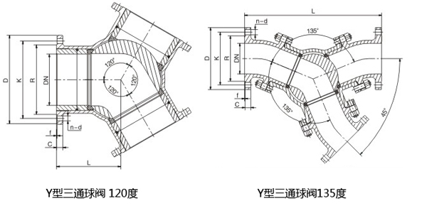 電動(dòng)120度Y型三通球閥(圖1)