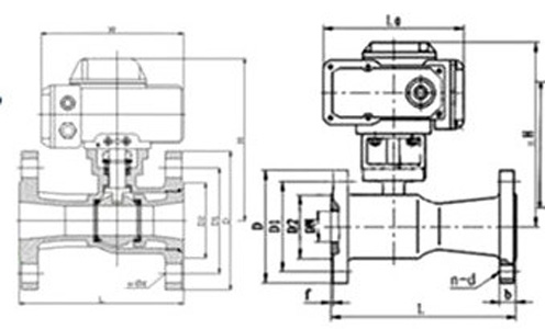 Q941PPL電動高溫法蘭球閥(圖1) Q941PPL電動高溫法蘭球閥(圖1)