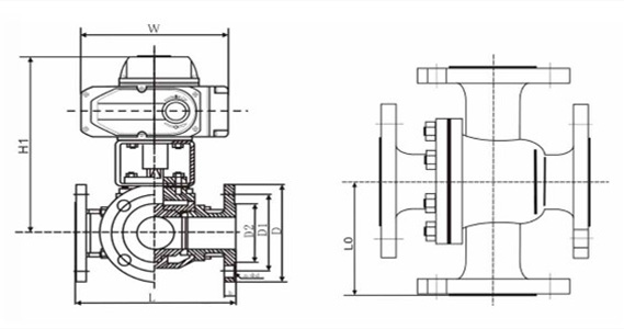 Q946F電動(dòng)四通球閥(圖1)